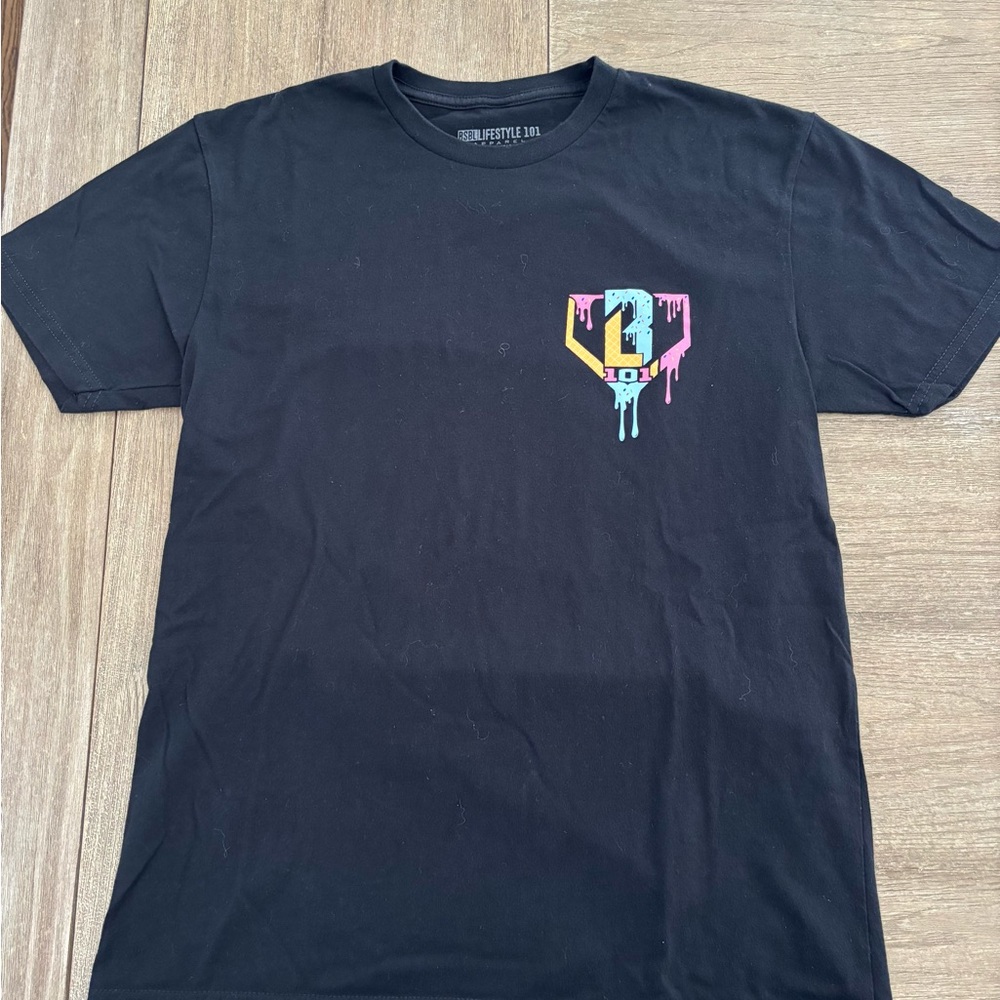 Baseball Lifestyle Graphic Black T-Shirt size adult medium
